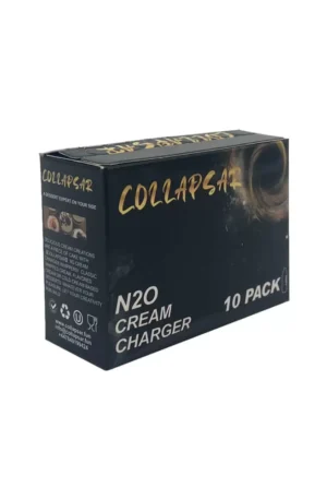 Collapsar 8-Gram Nitrous oxide for food N2O Whip Cream Chargers, 10Packs, 600pcs per Carton